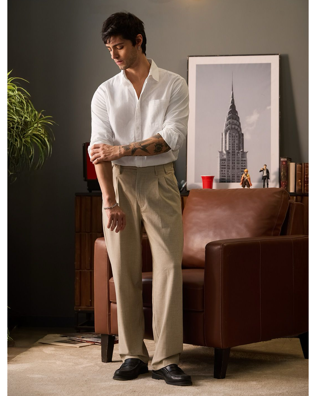 Classic White Linen Blend Shirt 3
