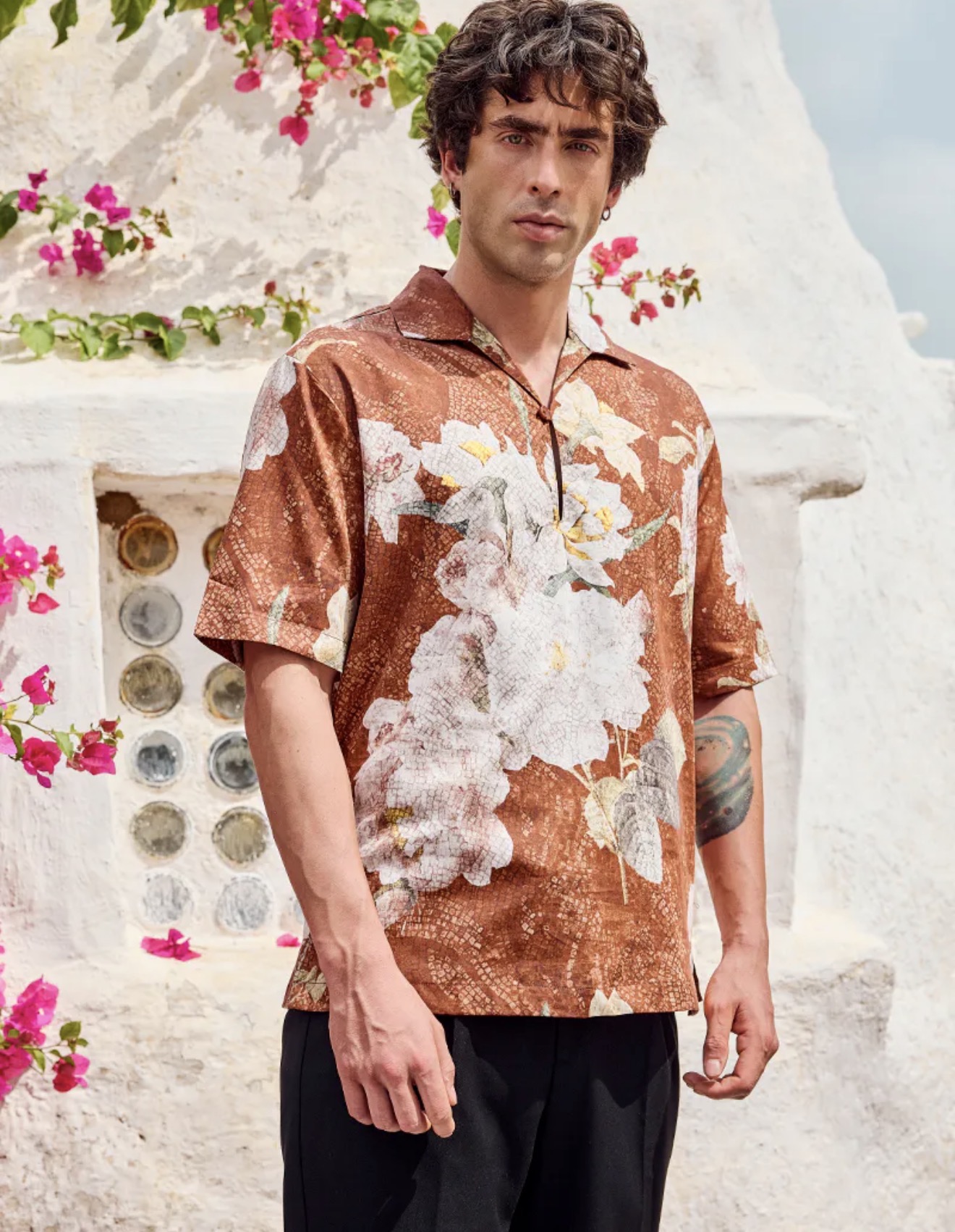 Terracotta Bloom Cuban Shirt 4