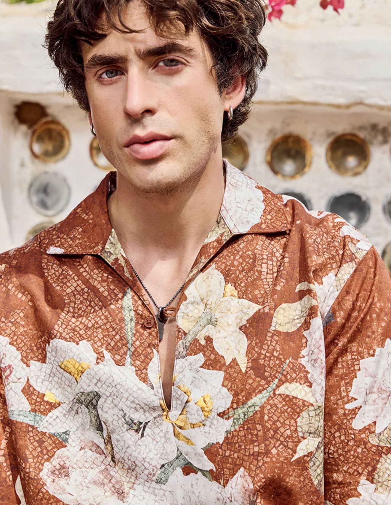 Terracotta Bloom Cuban Shirt 3