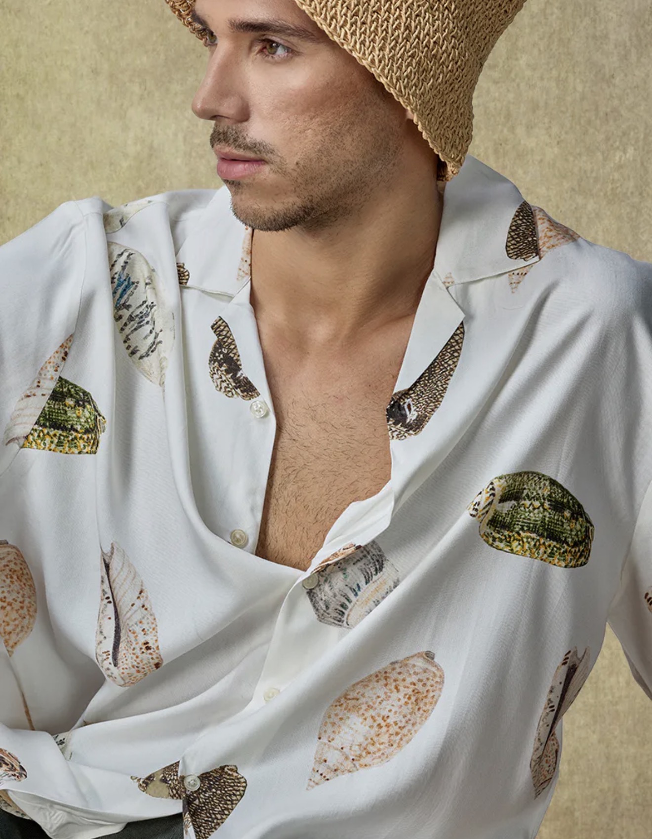 Coastal Shell Art Cuban Shirt 3