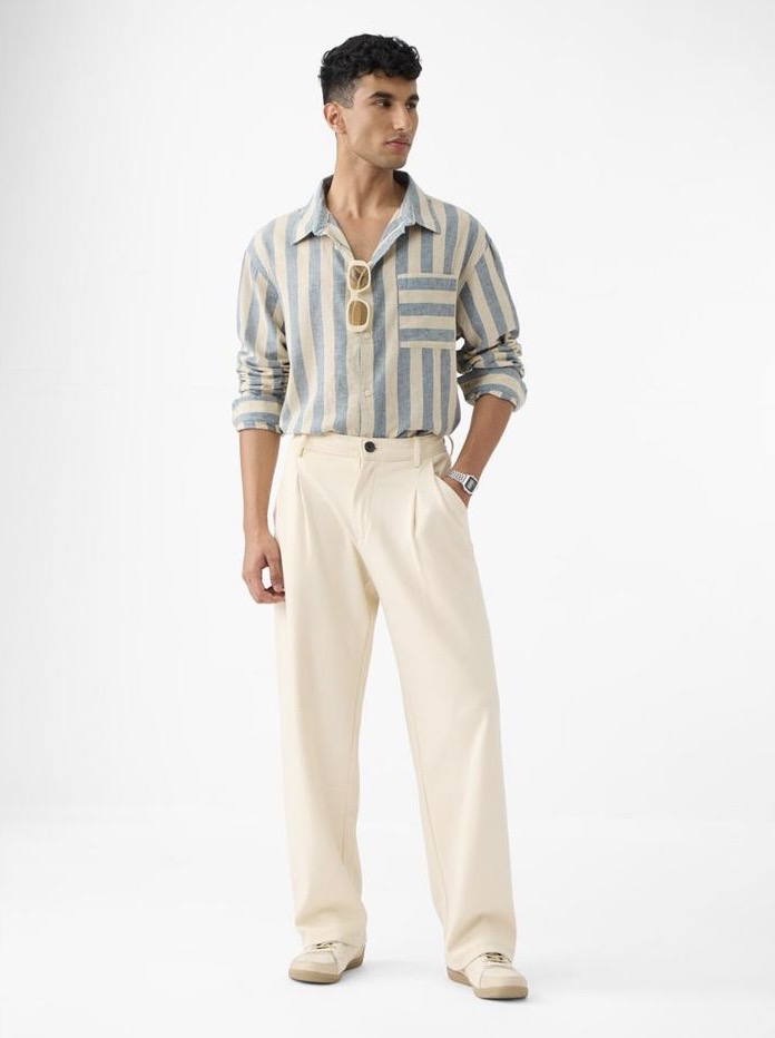 Coastal Breeze Striped Linen Shirt 2