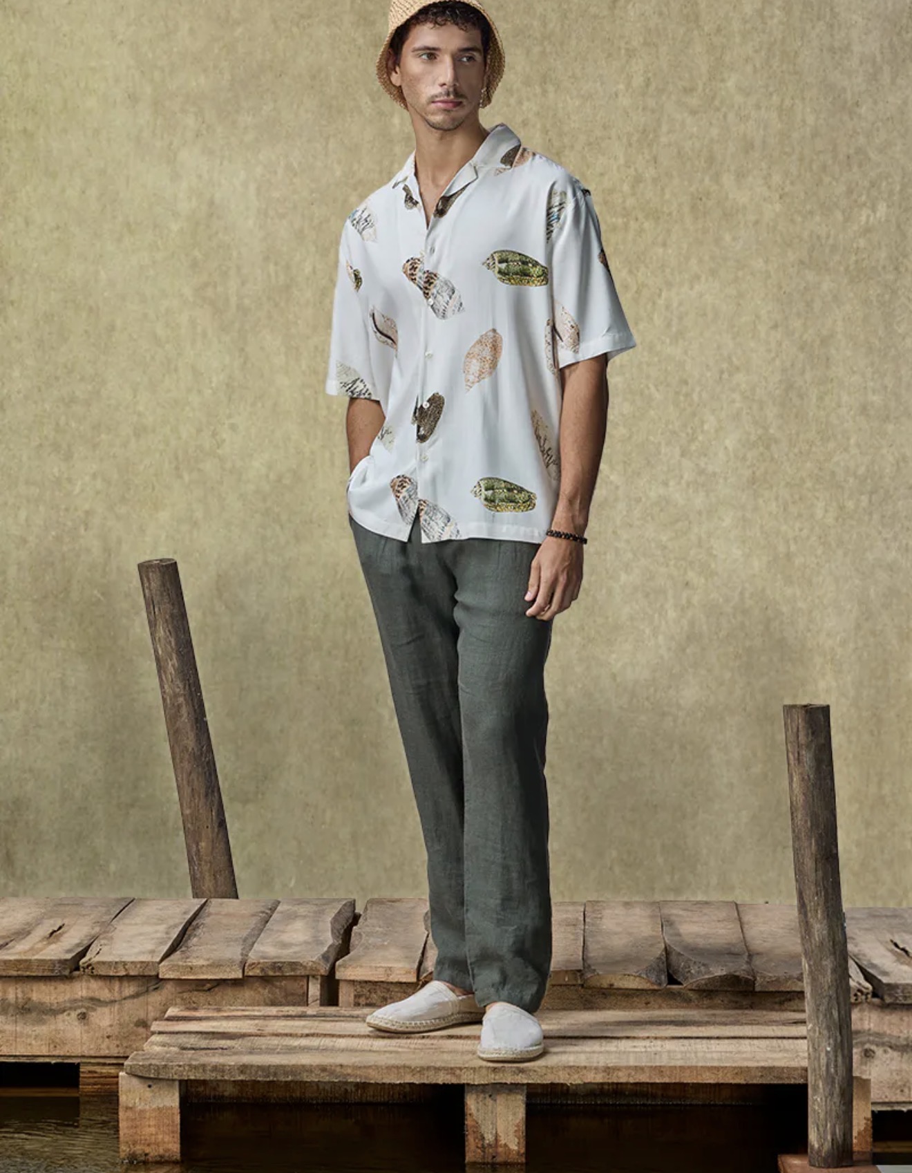 Coastal Shell Art Cuban Shirt 2