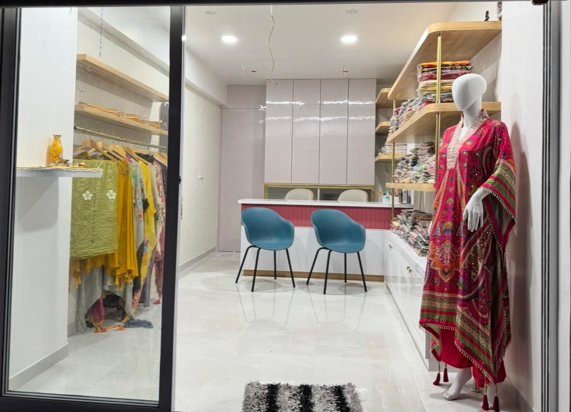 Pastel boutique interior