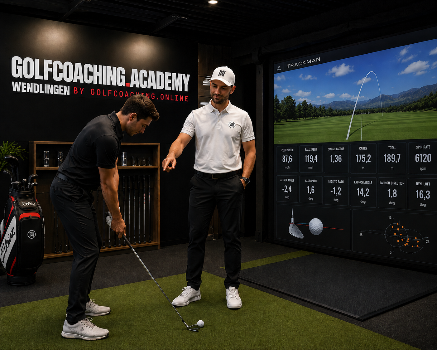 Einzeltraining mit Trackman-Analyse in der Golfcoaching Academy Wendlingen