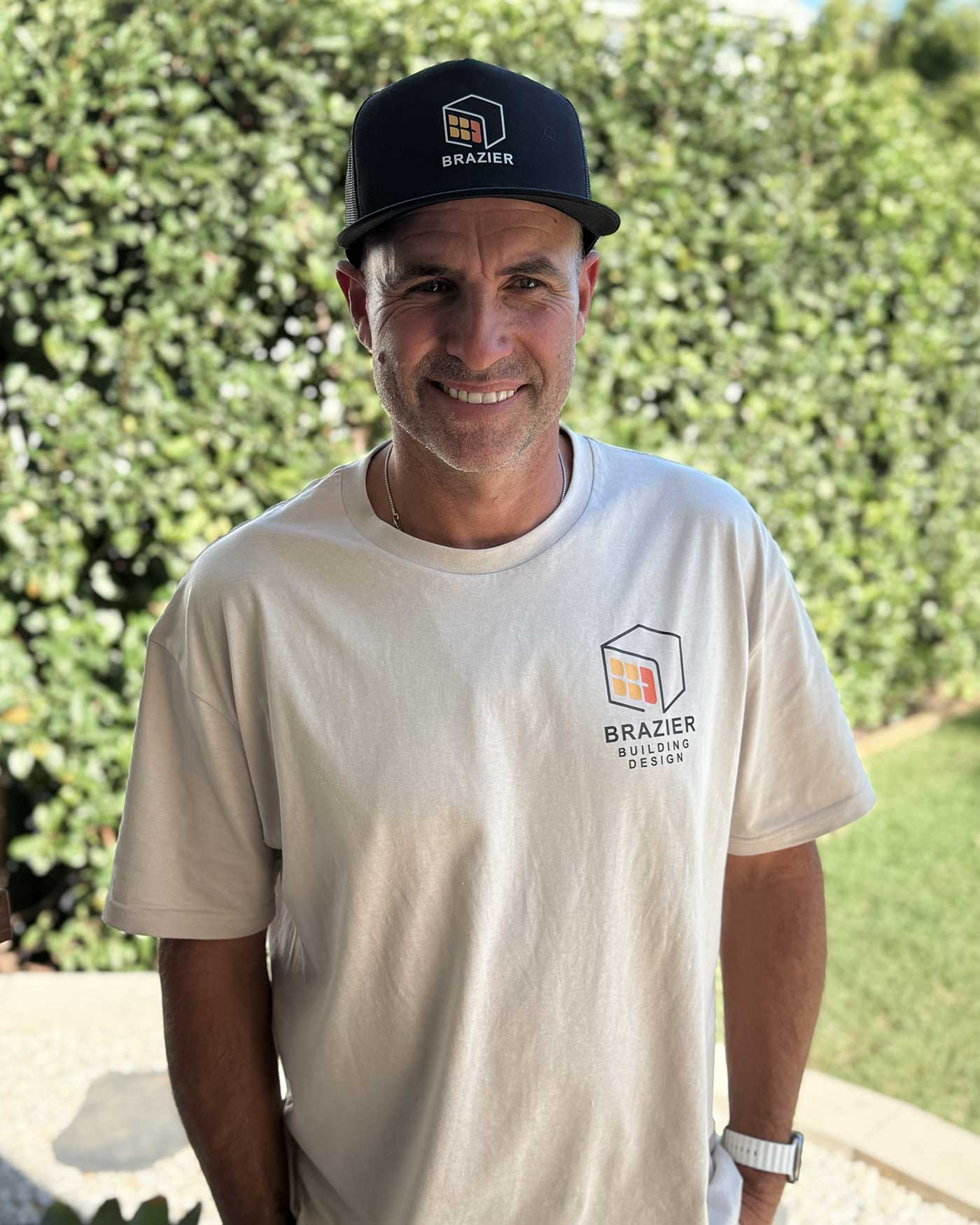 Justin Brazier on site, Central Coast home builder