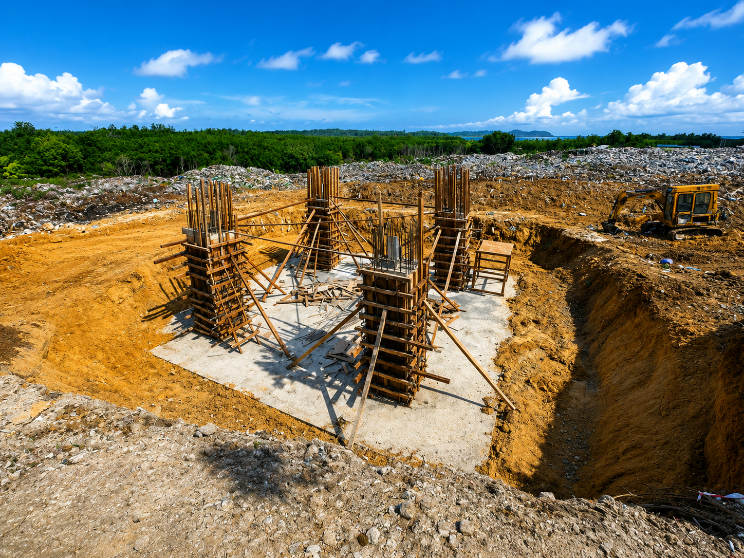 Gabon Energy Transmission Line Foundation Construction