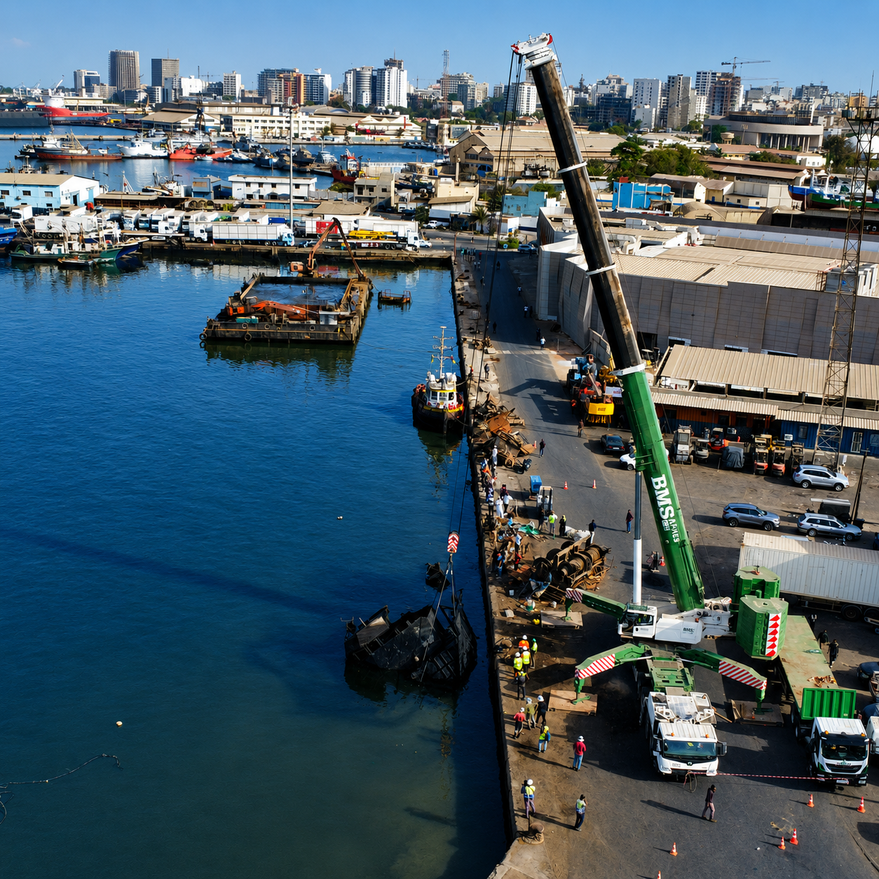 Dakar Fishing Harbour Rehabilitation - Aerial View