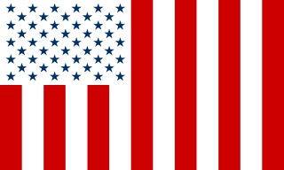 American civil flag (vertical stripes)