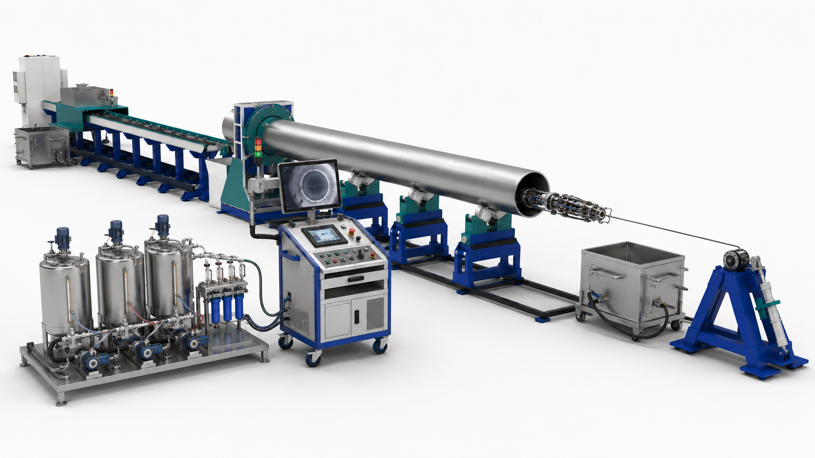 Auto DPT Rig — Pipe Flaw Detection Skid