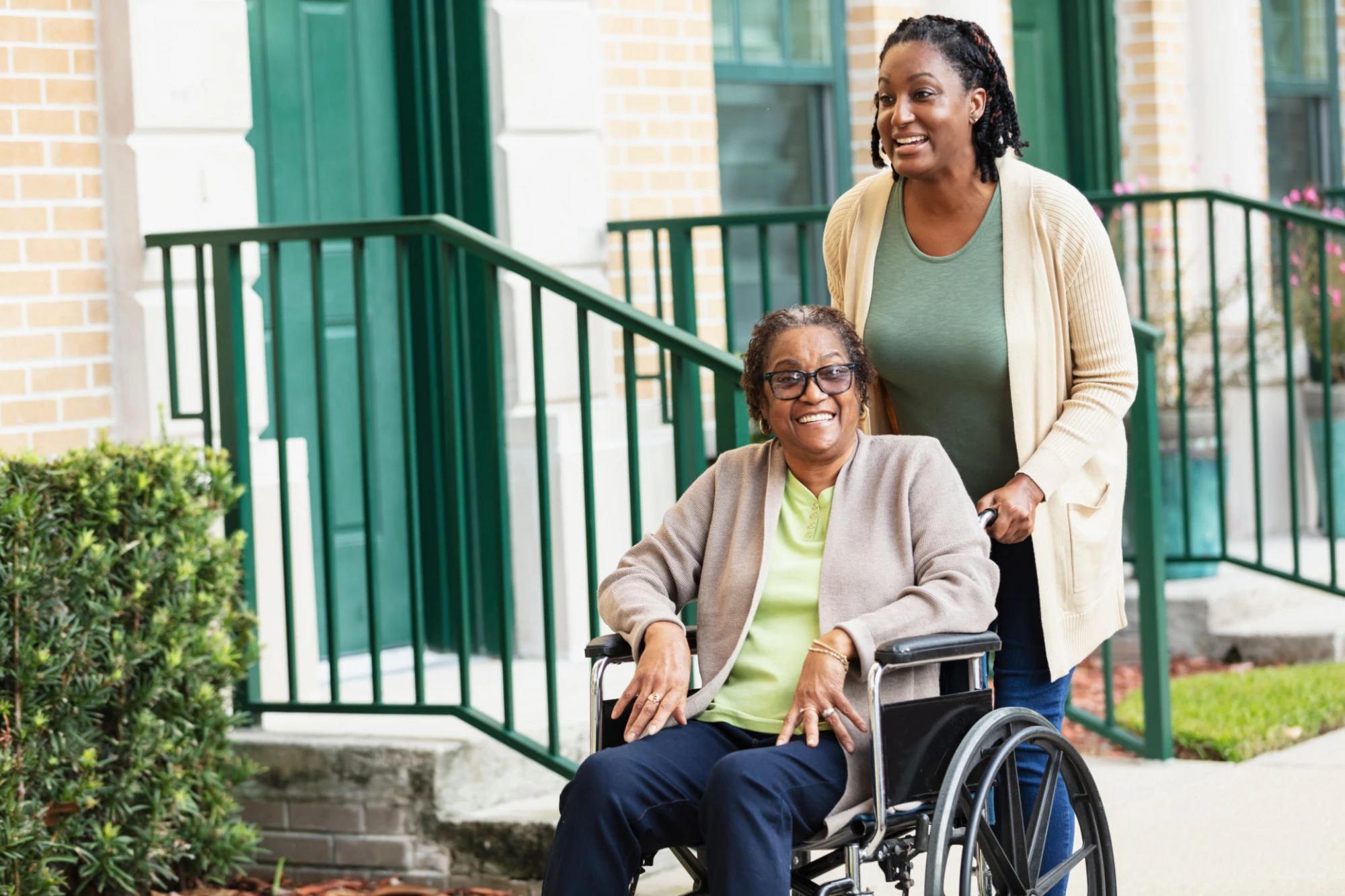 Nurse caring for an elderly patient