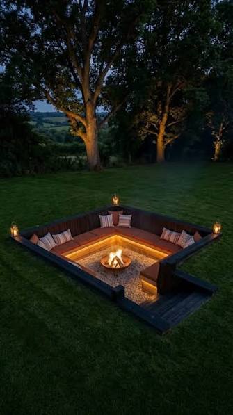 Outdoor Fire Pit in Lakeway, Austin TX