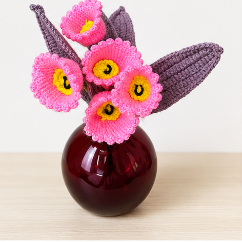 Pink Primrose — Crochet Vase