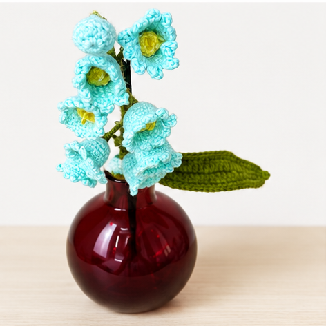 Bluebell Charm — Crochet Flower Vase