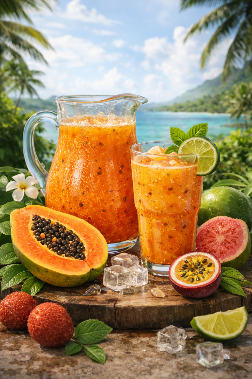 Papaya-Passion-Guava Elixir (Island Trio) – IslandFruitGuide Recipe