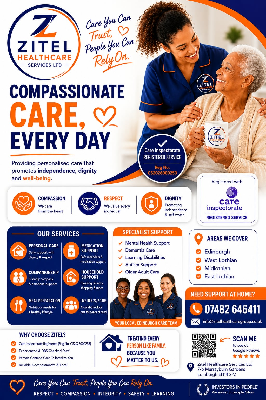 Zitel Healthcare Services Ltd — Compassionate Care, Every Day. Care You Can Trust. People You Can Rely On.