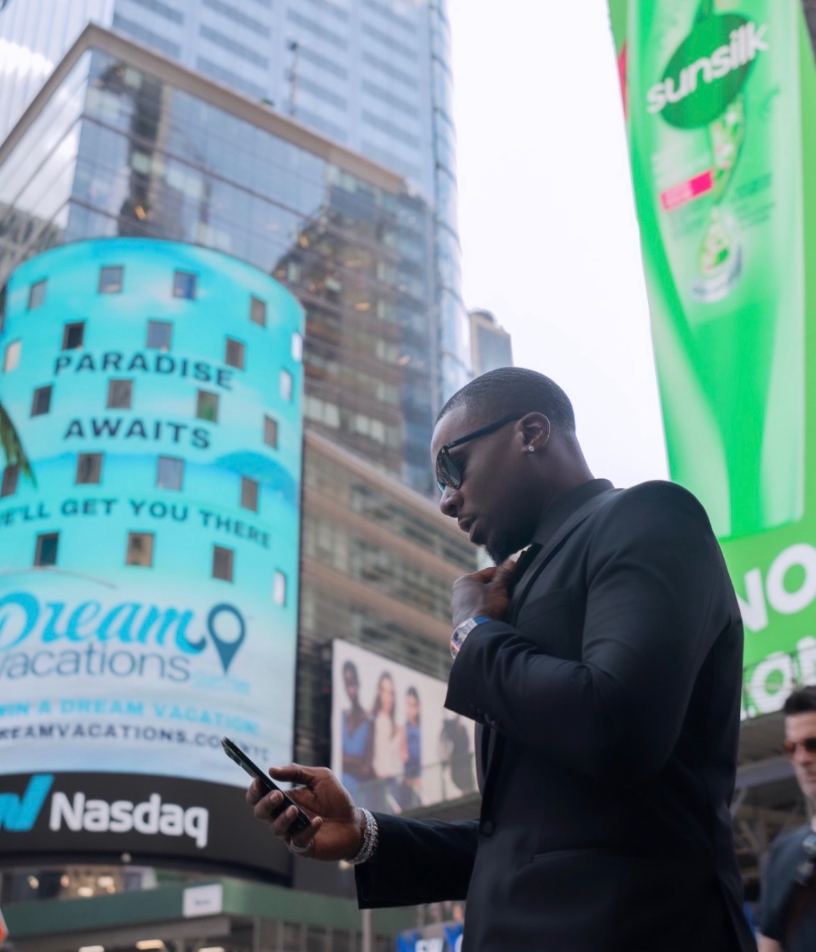LaMarqus Collins at Times Square / Nasdaq