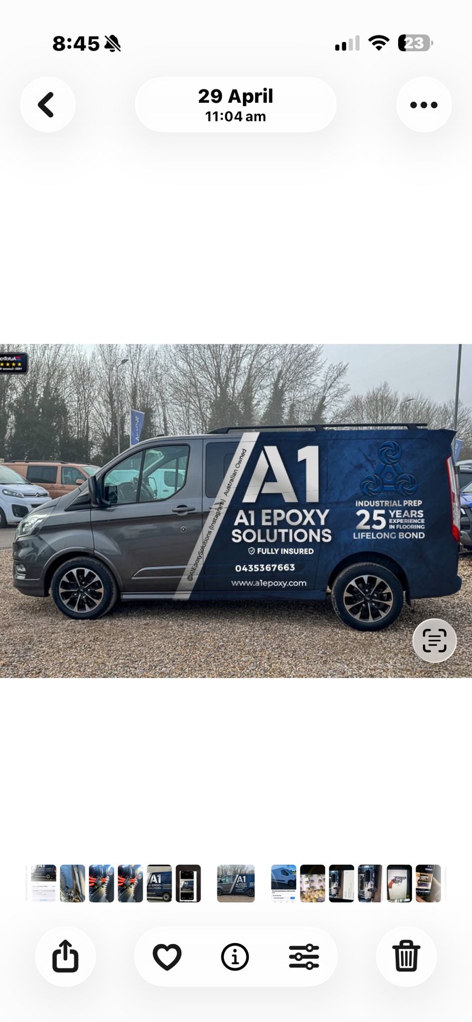 A1 Epoxy Solutions company van