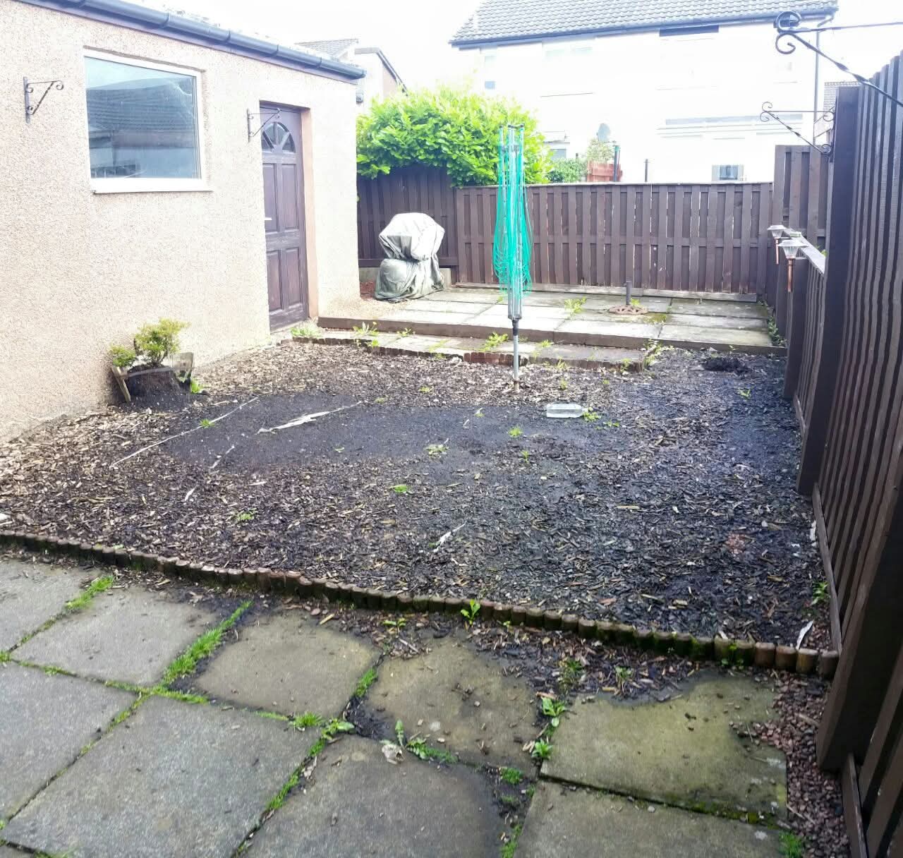 Modern Deck & Lawn Upgrade before