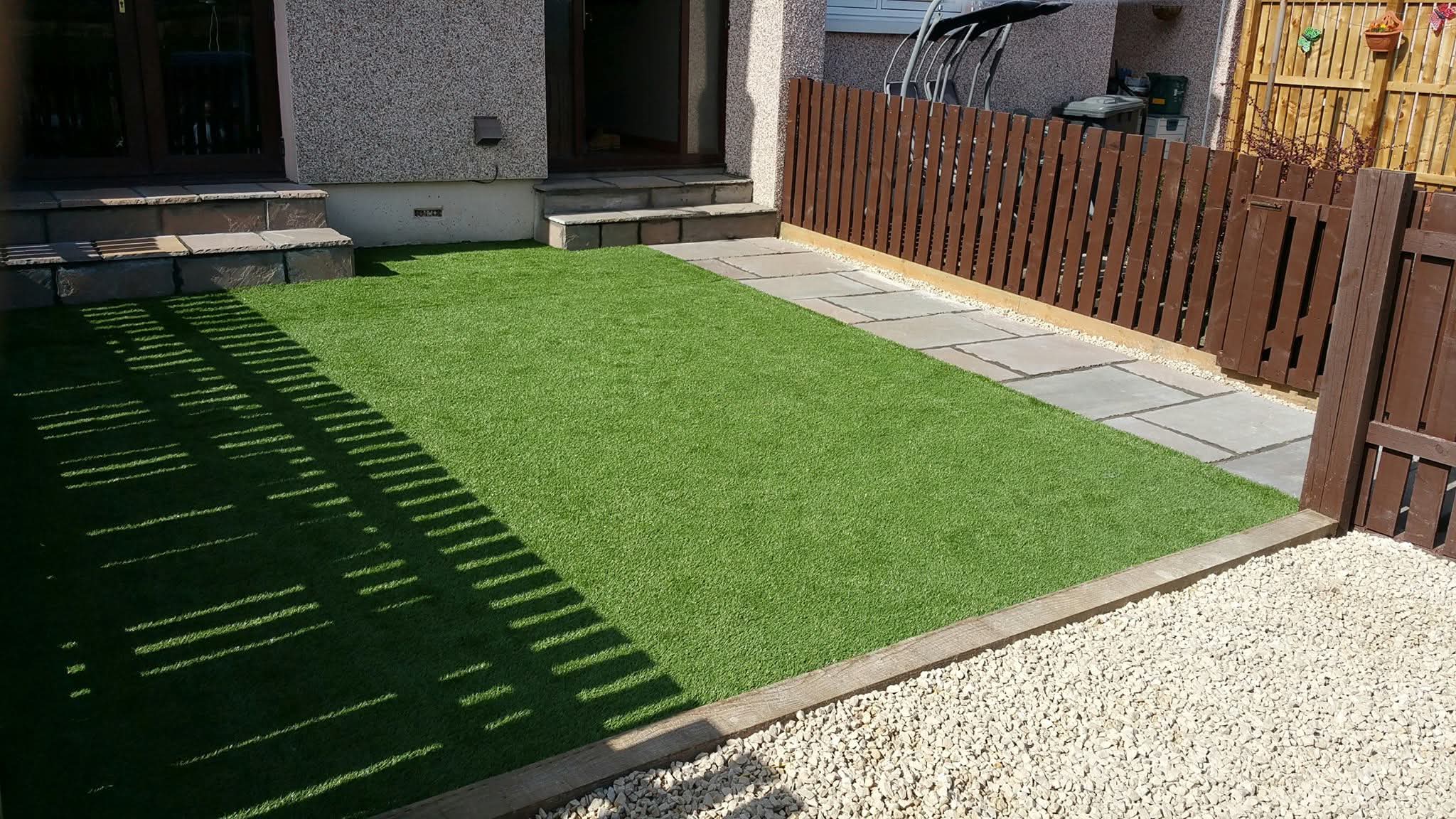 Stone Path & Artificial Grass