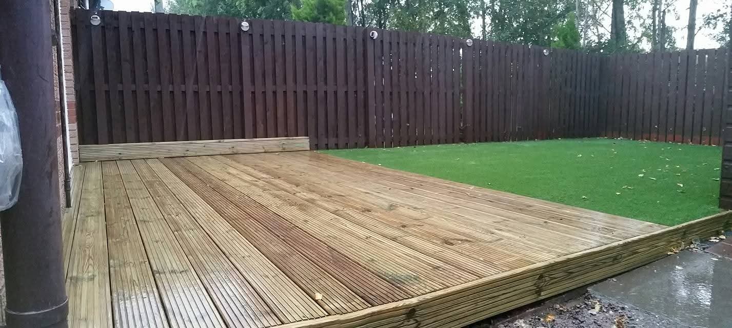 Back Garden Decking & Artificial Grass Transformation