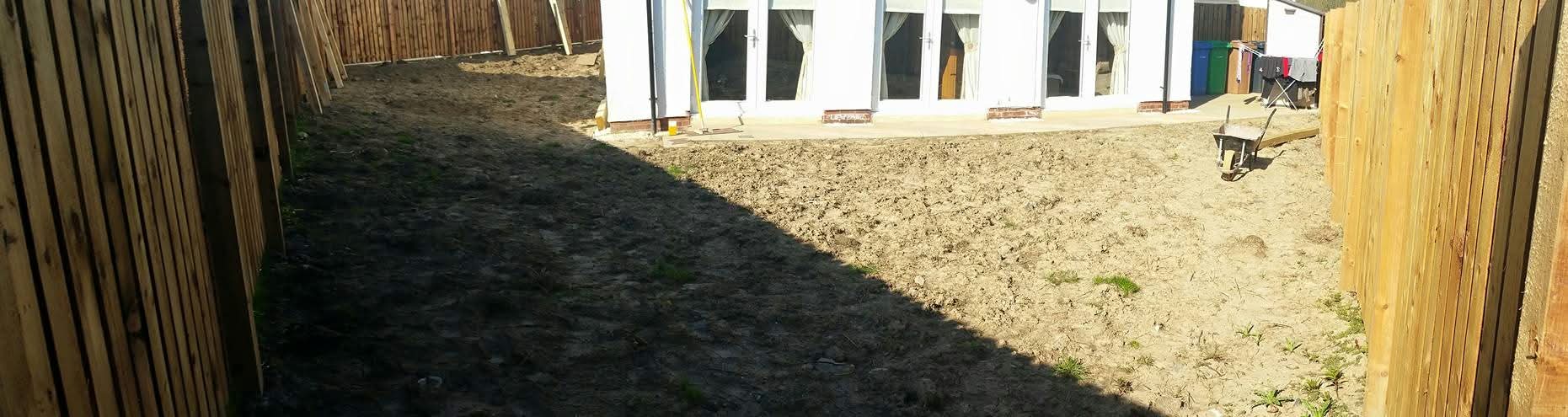 Large Garden Overhaul — Wide Panorama before