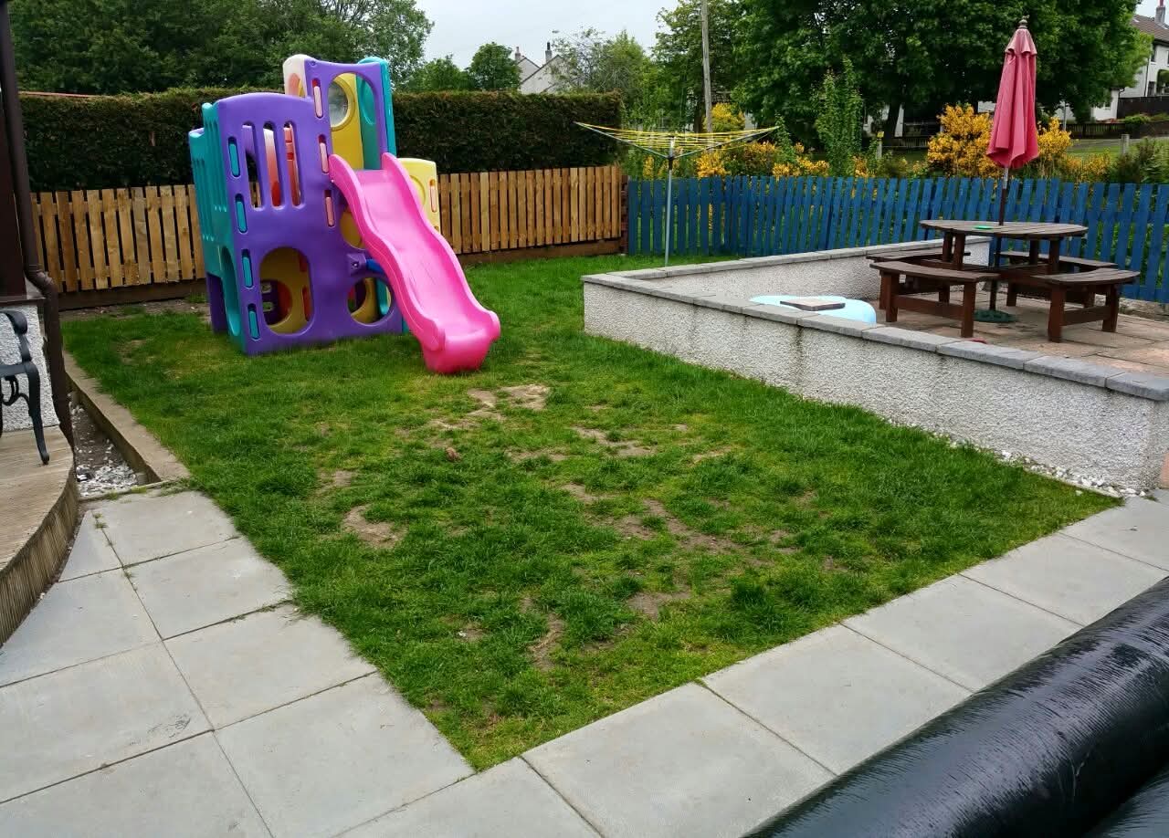 Kids Playhouse & Playground Turf before